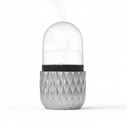Ice Roller IceLove visage — coloris Argent, silicone texturé losanges